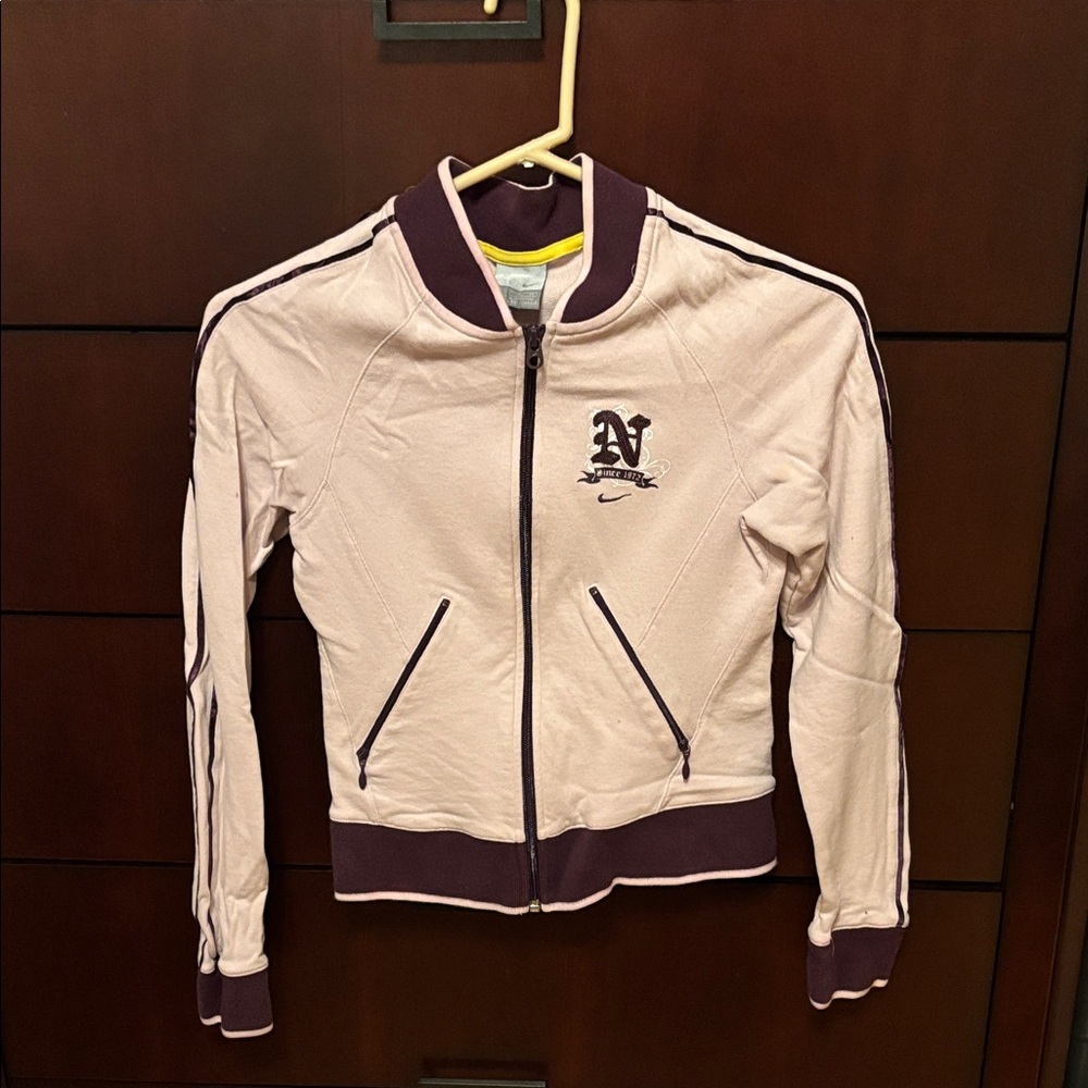 Women's Cream and Purple Jacket